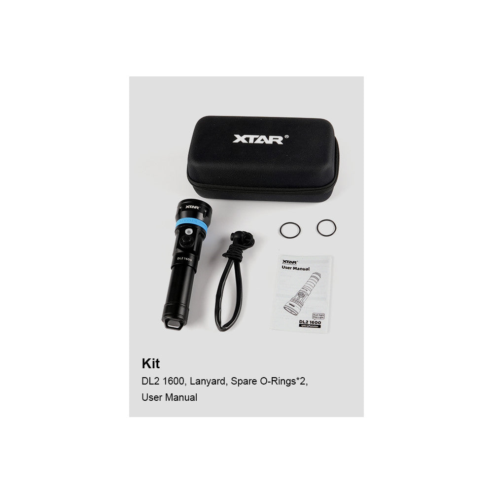 XTAR DL2 1600 Lumen Dive Light Ultrapointer