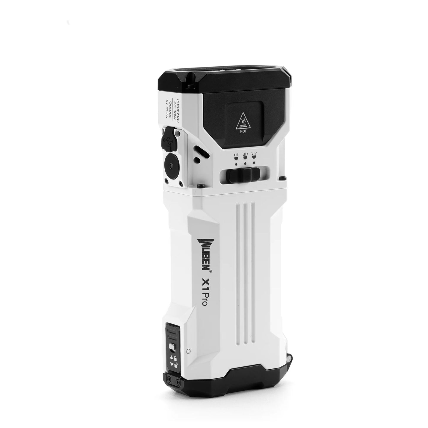 Wuben X1 Pro 12,300 Lumens Rechargeable Power Bank EDC Flashlight (White)