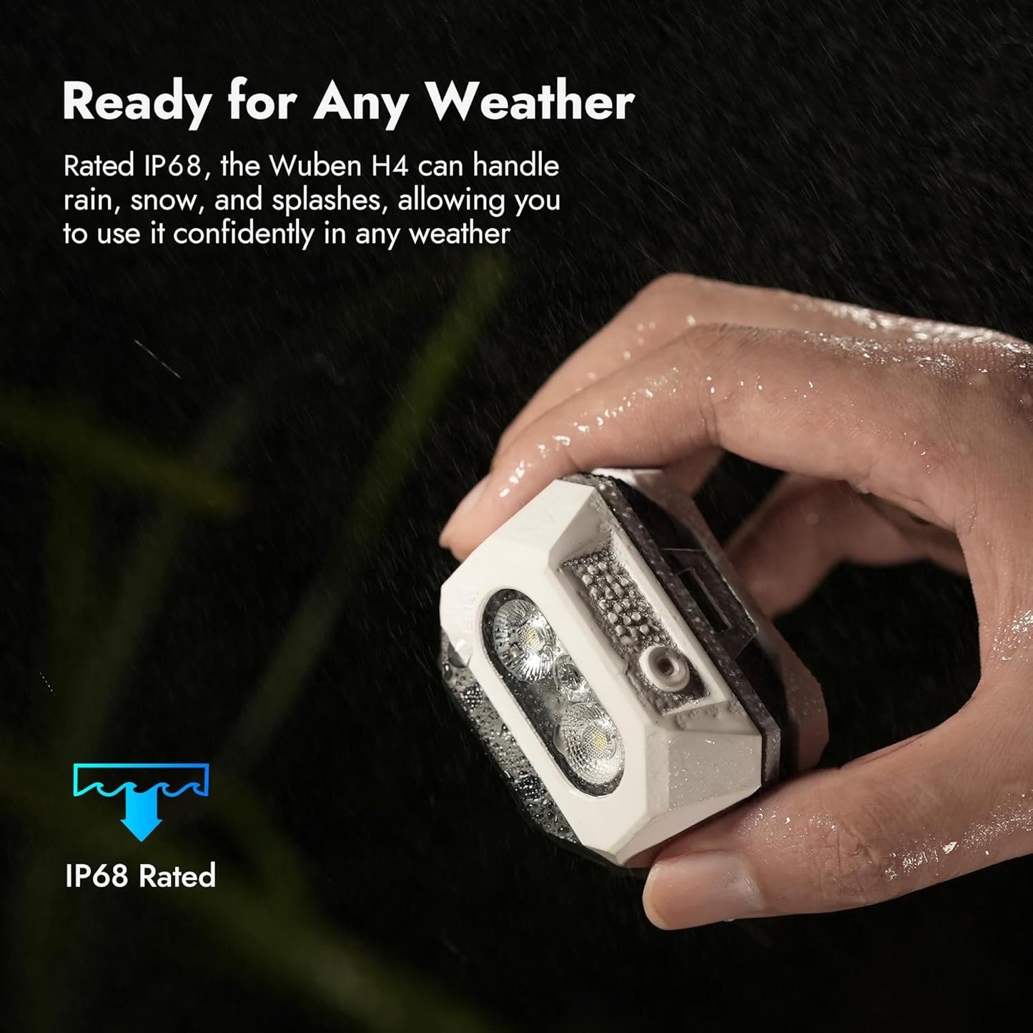 Wuben H4 Rechargeable Multi-Function Headlamp – 800 Lumens, 66 Metres (White)