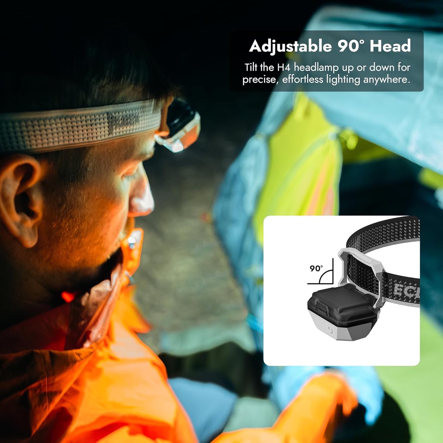 Wuben H4 Rechargeable Multi-Function Headlamp – 800 Lumens, 66 Metres (White)