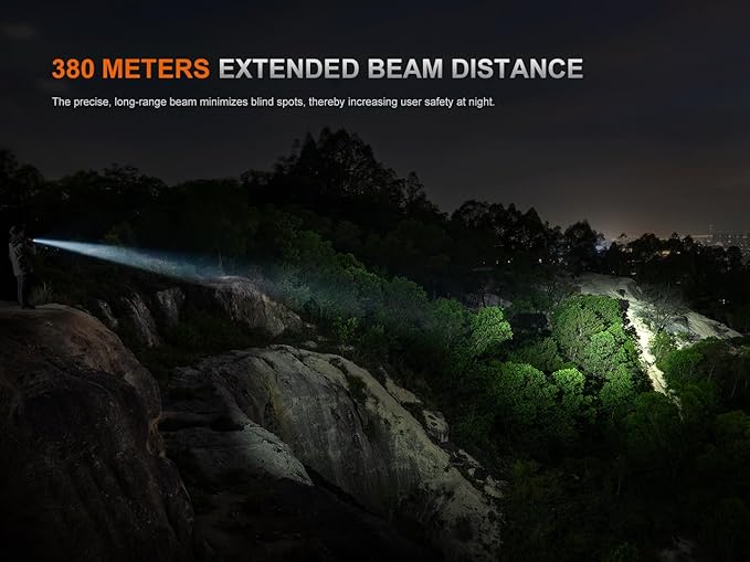 Fenix PD35R ACE LED Flashlight, USB-C Rechargeable - 2000 Lumens, 380 Metres