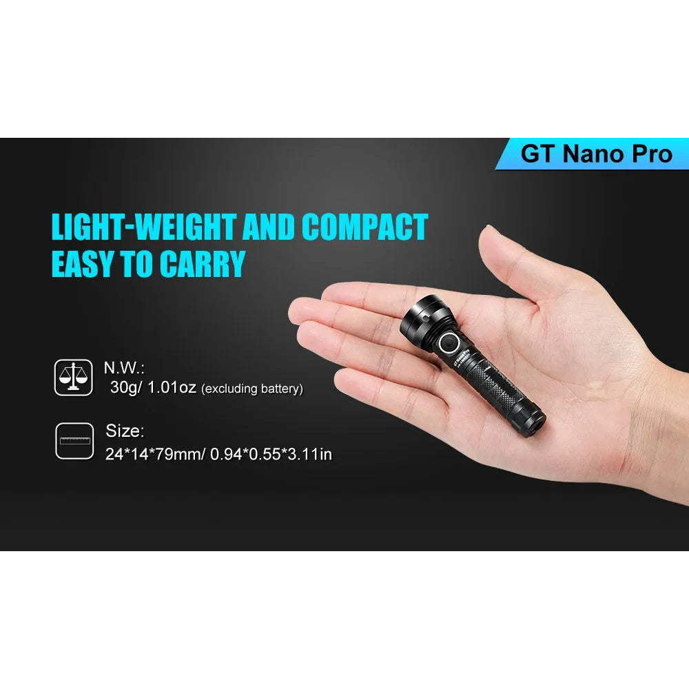Lumintop GT Nano Pro 1620 Lumen EDC Keychain Flashlight