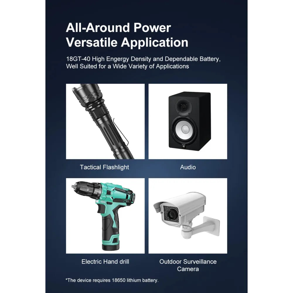 Klarus 18GT-40 18650 Rechargeable 4000mAh 3.6V Li-ion Battery