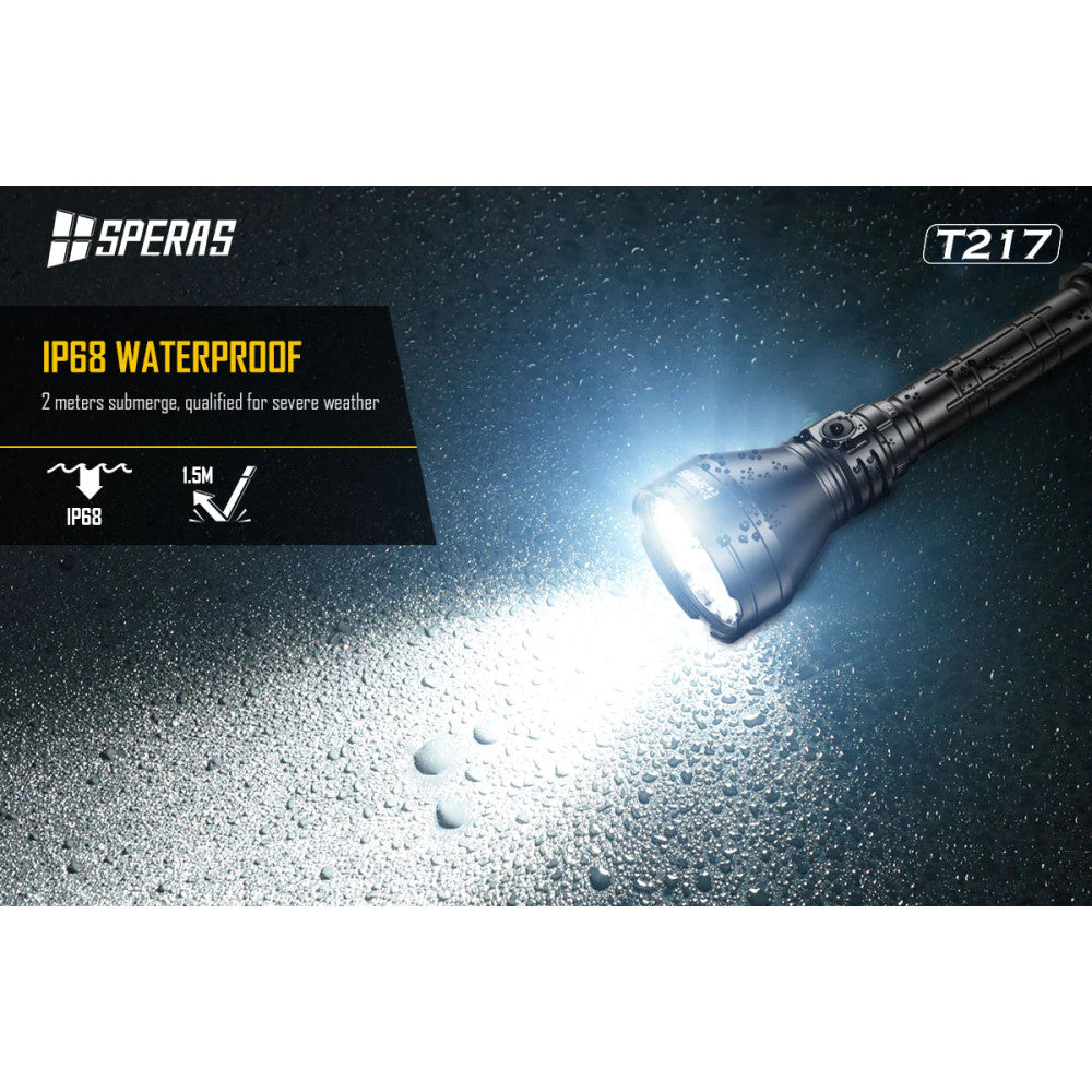 SPERAS T217K 1400 Lumen Rechargeable Hunting Flashlight Kit 1400 Metres