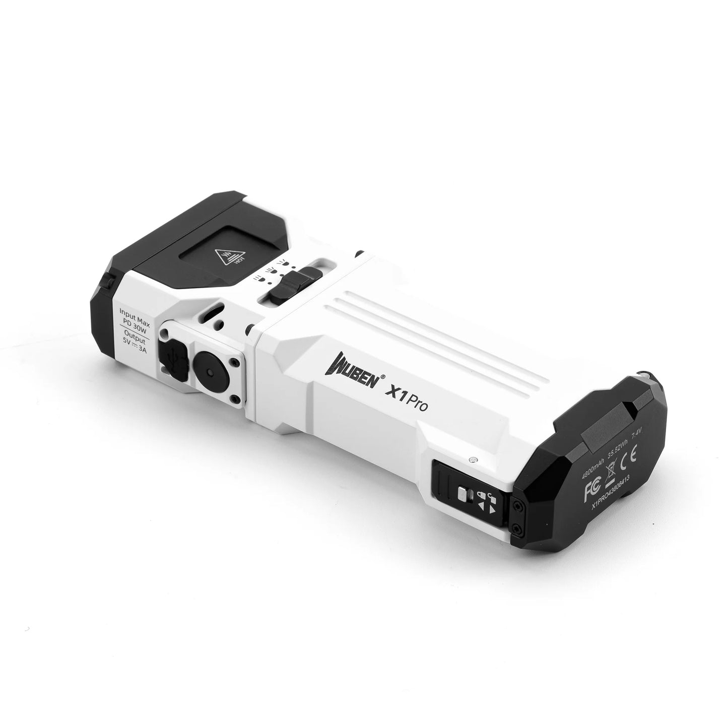 Wuben X1 Pro 12,300 Lumens Rechargeable Power Bank EDC Flashlight (White)