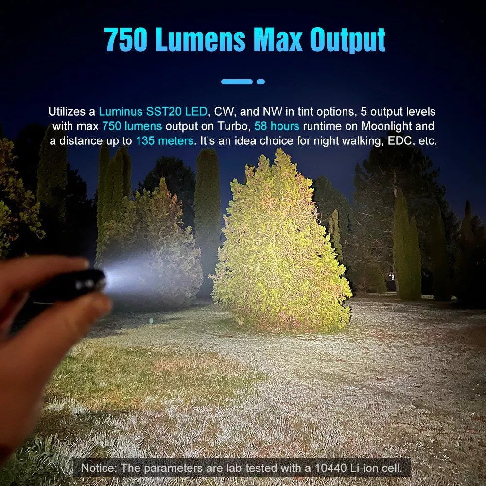 Lumintop Frog V2 750 Lumen Ultra Bright Rechargeable Keychain Flashlight