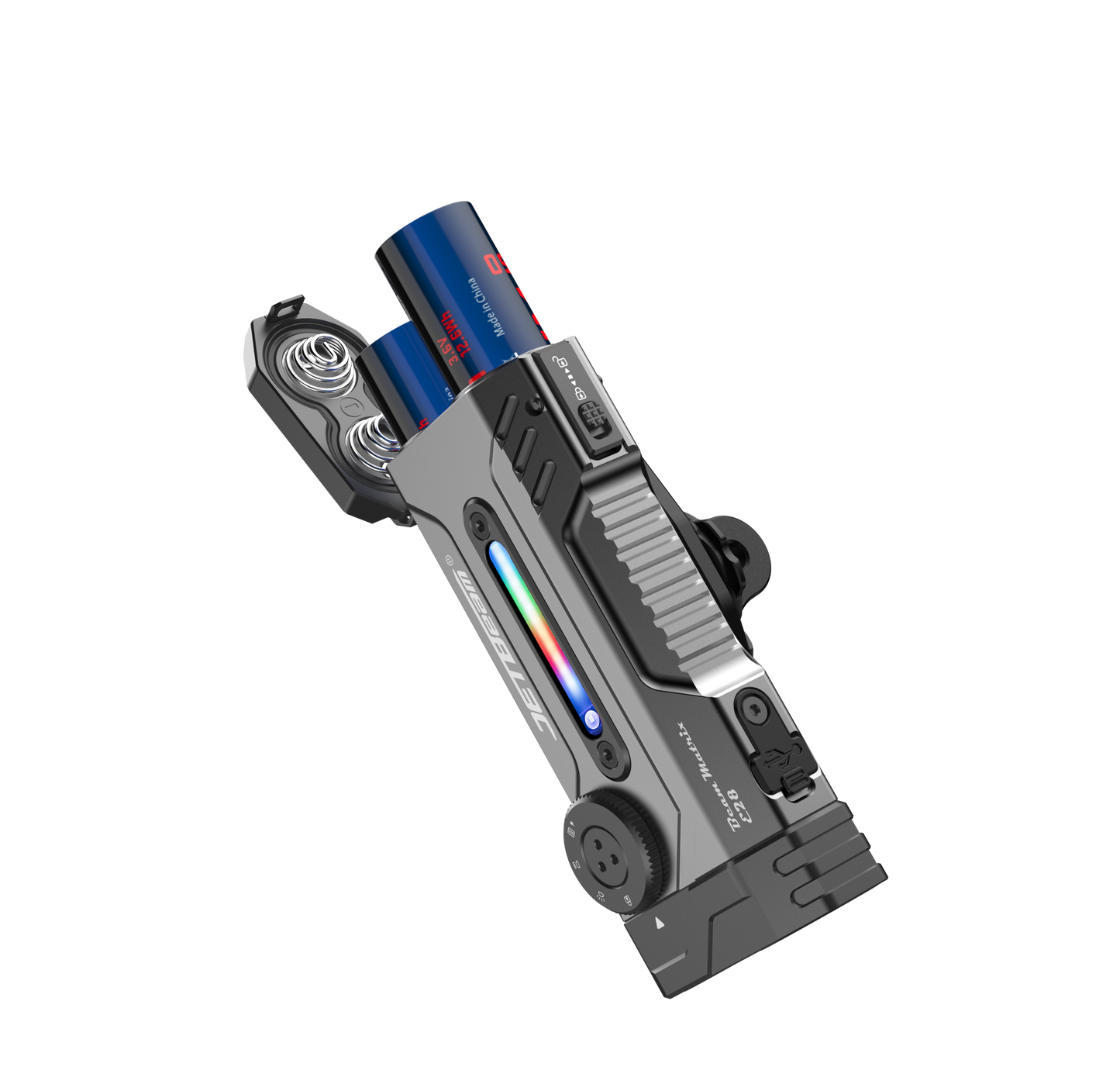 JETBeam E28 Rechargeable EDC Torch, 3300 Lumens, 365 Metres - GREY
