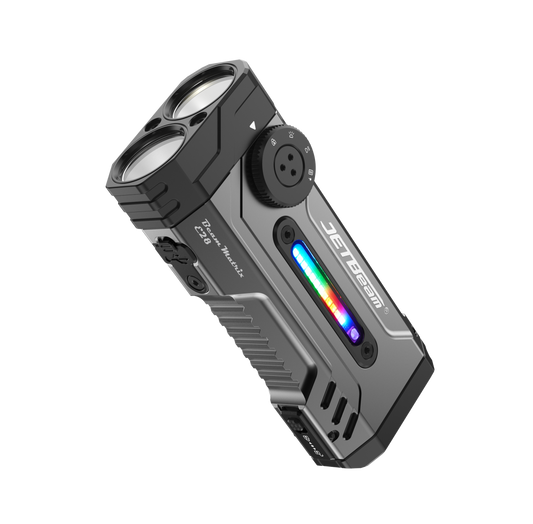 JETBeam E28 Rechargeable EDC Torch, 3300 Lumens, 365 Metres - GREY
