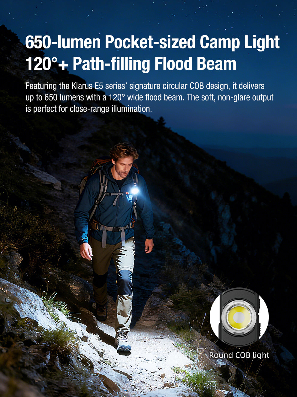Klarus E5 Ultra (Black) - 800 Lumens, 120 Metres