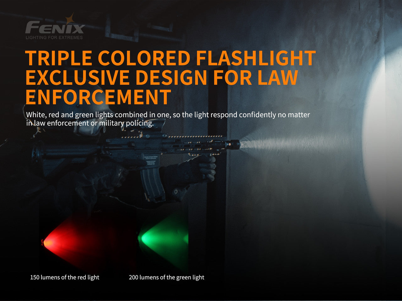 Fenix TK26R Tri-coloured 1500 Lumen Rechargeable LED torch
