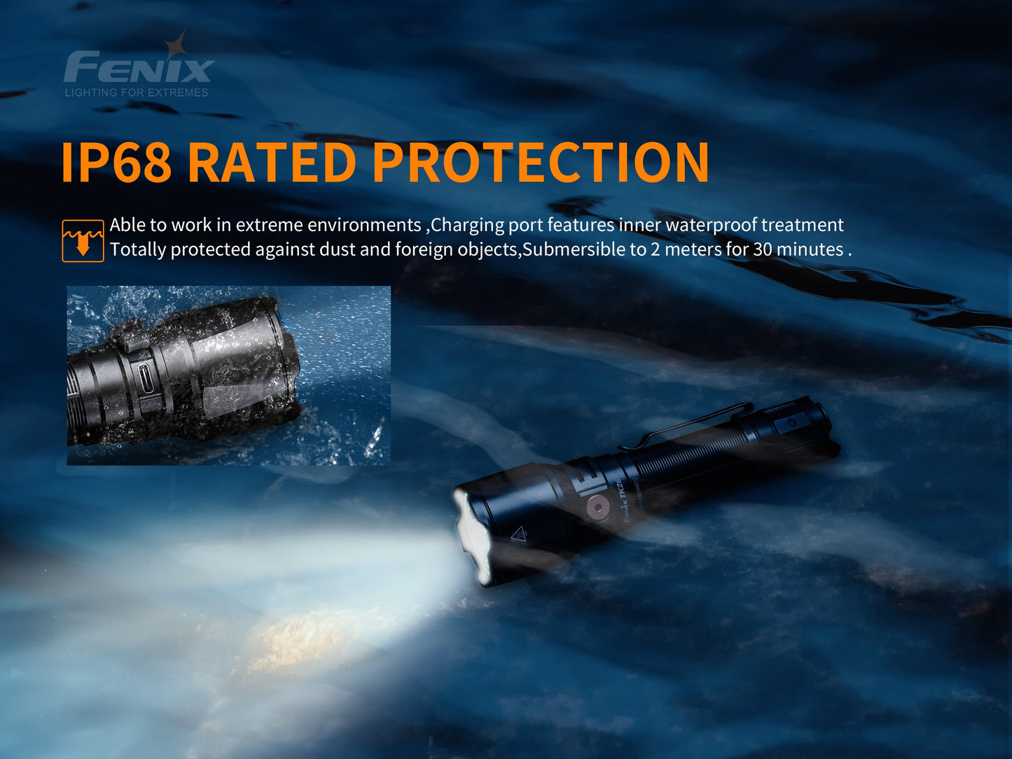 Fenix TK26R Tri-coloured 1500 Lumen Rechargeable LED torch