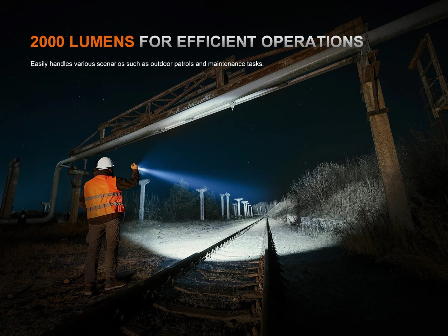 Fenix C5 Pro Heavy Duty Compact Long Throw Rechargeable Flashlight - 2000 Lumens, 480 Metres