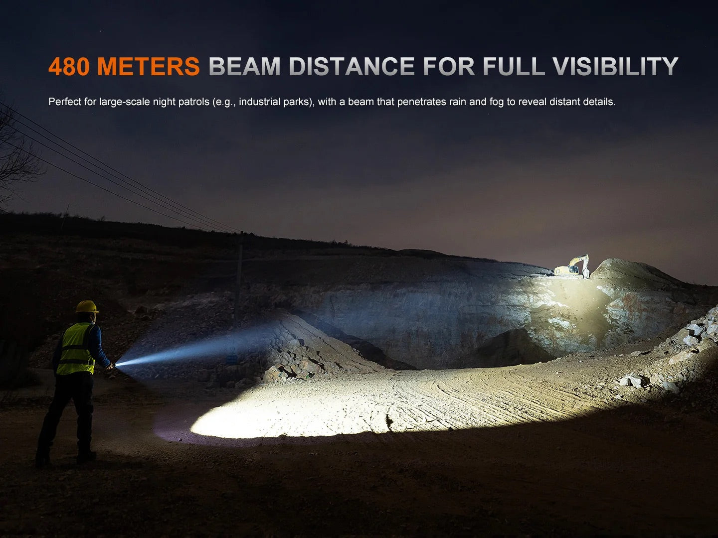Fenix C5 Pro Heavy Duty Compact Long Throw Rechargeable Flashlight - 2000 Lumens, 480 Metres