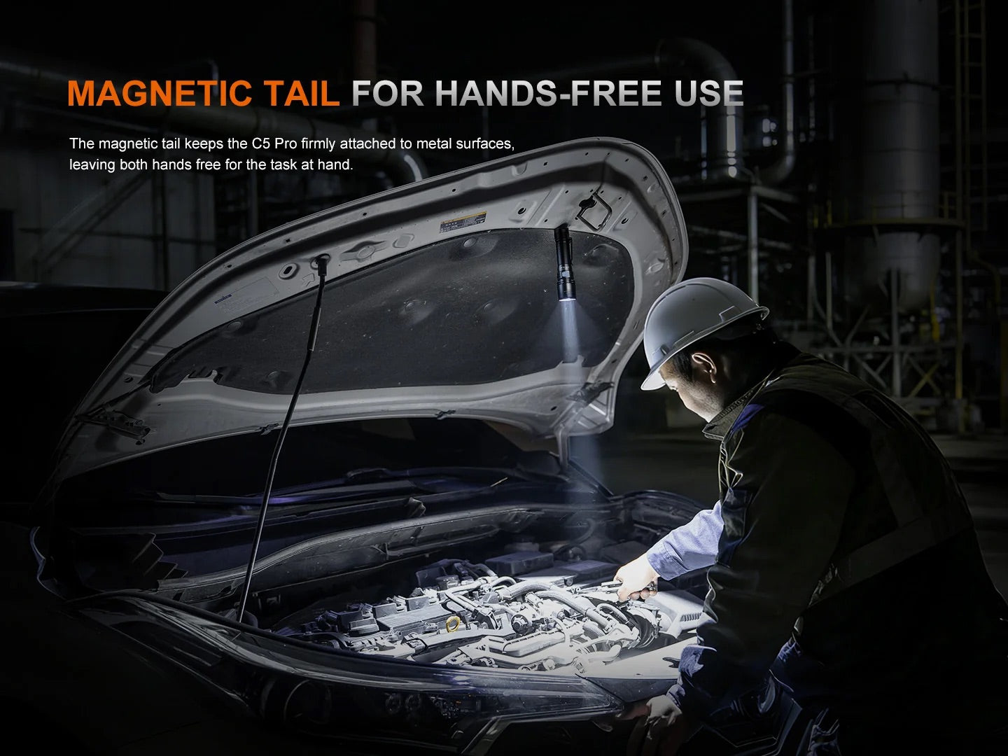 Fenix C5 Pro Heavy Duty Compact Long Throw Rechargeable Flashlight - 2000 Lumens, 480 Metres