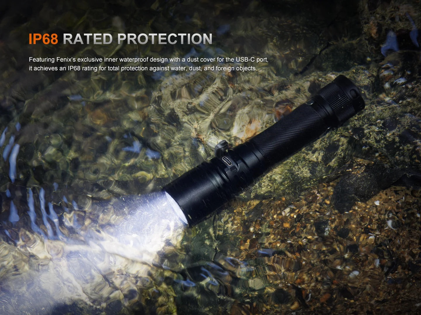 Fenix C5 Pro Heavy Duty Compact Long Throw Rechargeable Flashlight - 2000 Lumens, 480 Metres
