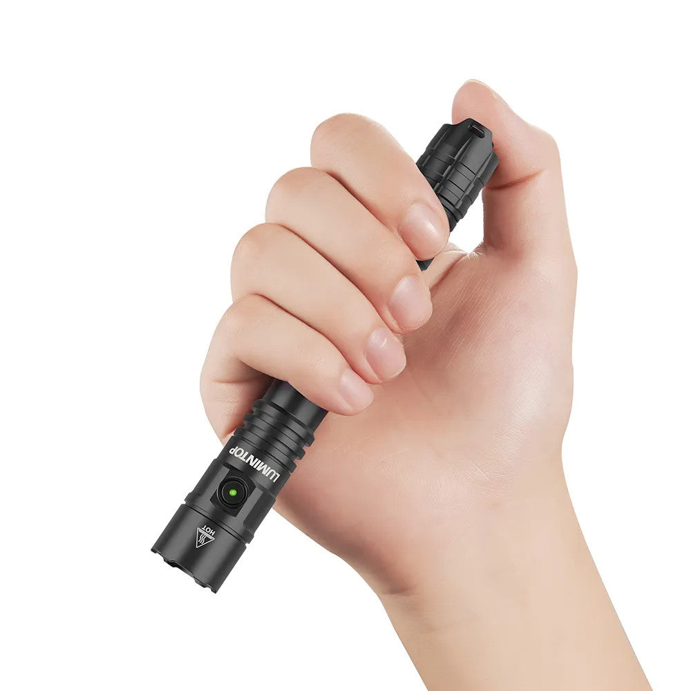 Lumintop P2A Rechargeable Flashlight (Black) - 1200 Lumens, 330 Metres