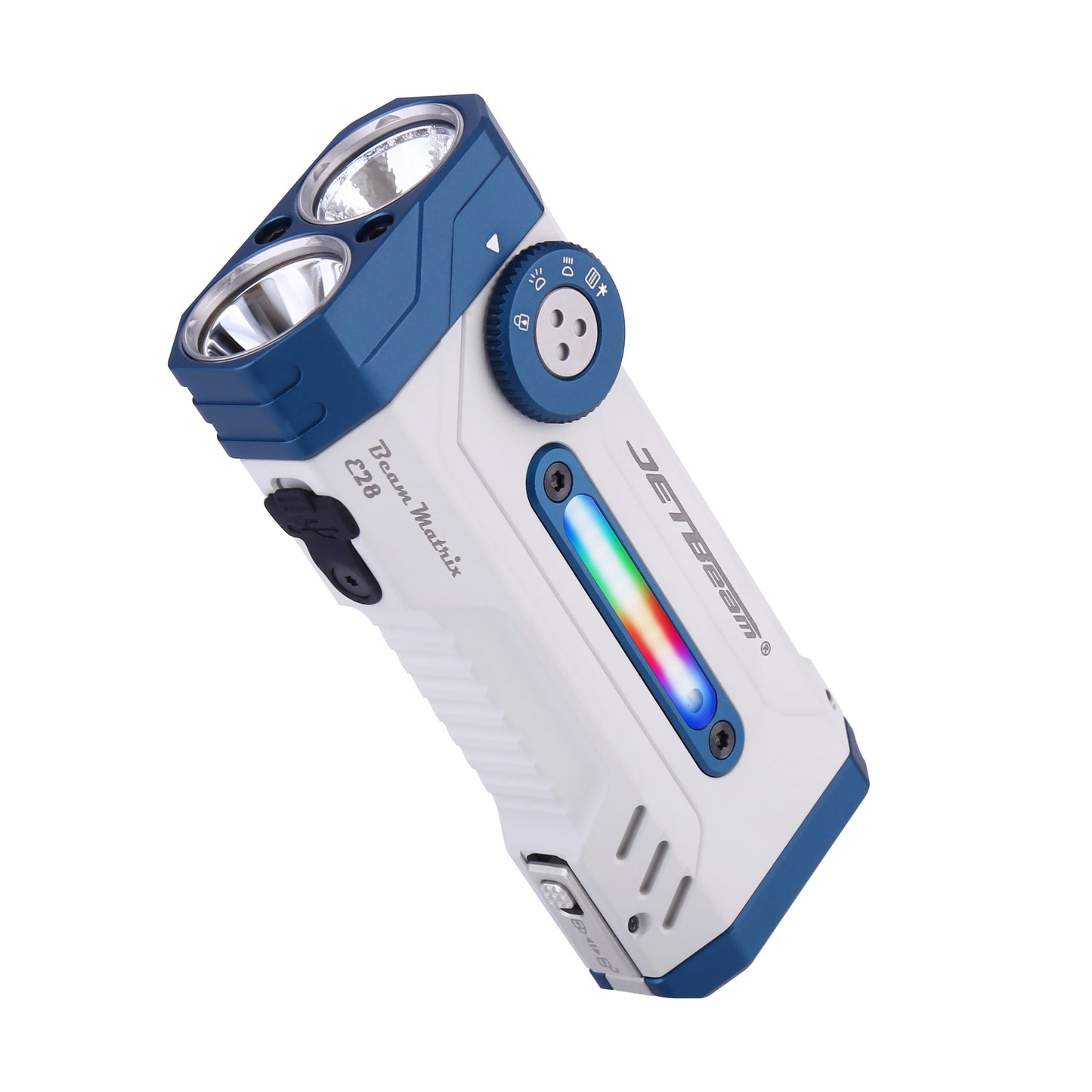 JETBeam E28 Rechargeable EDC Torch, 3300 Lumens, 365 Metres - LIMITED EDITION WHITE