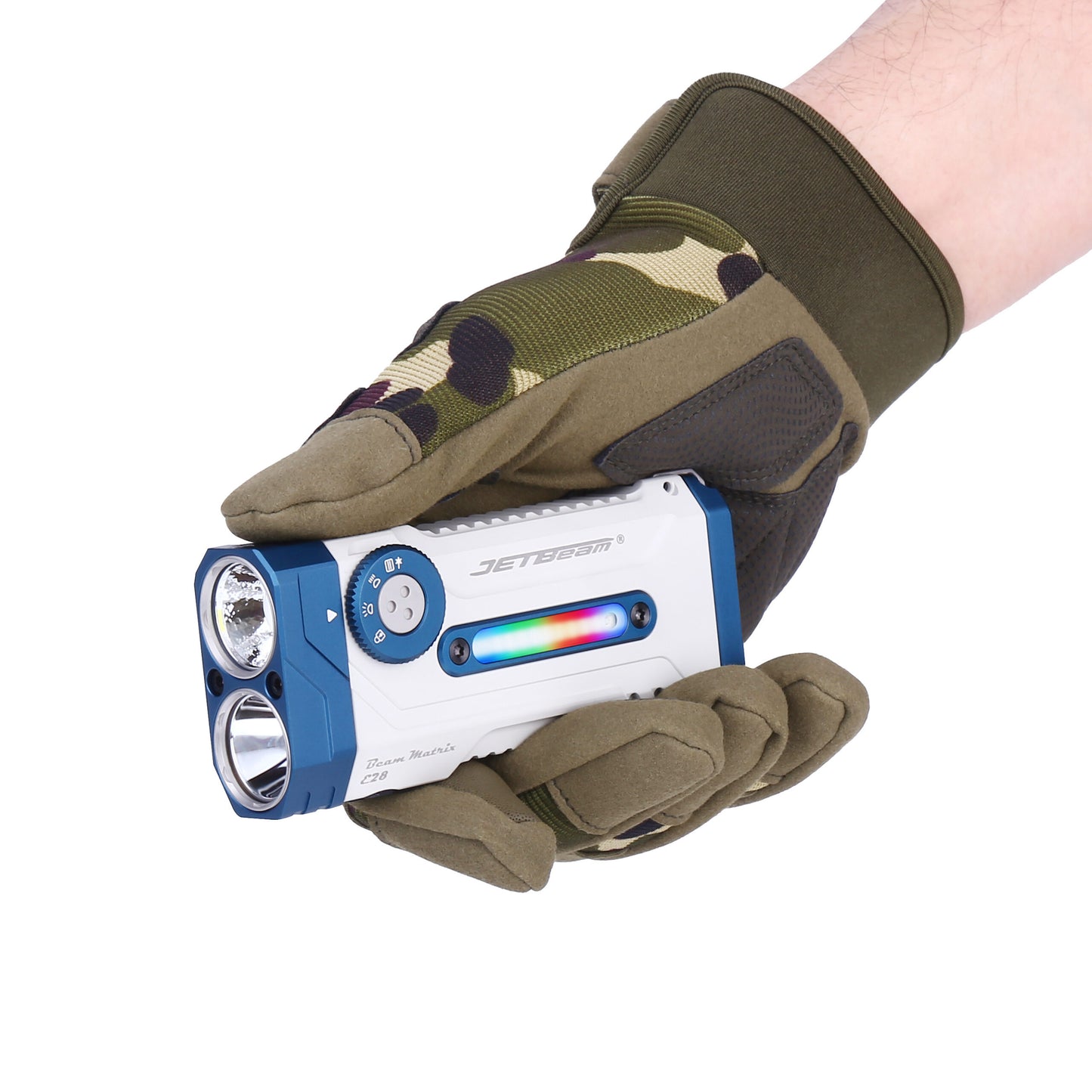JETBeam E28 Rechargeable EDC Torch, 3300 Lumens, 365 Metres - LIMITED EDITION WHITE