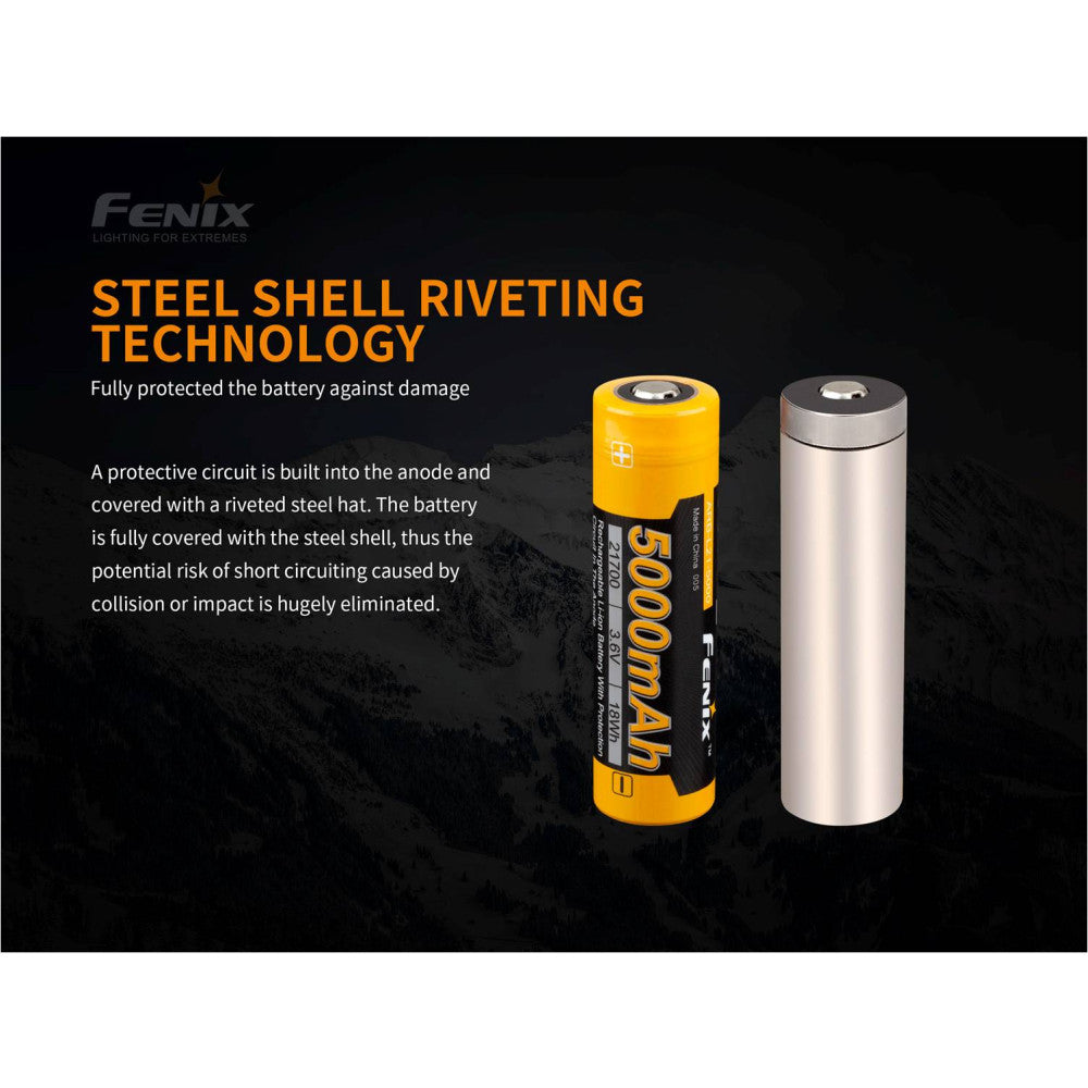 Fenix 21700 5000mAh Li-ion Rechargeable Battery ARB-L21-5000