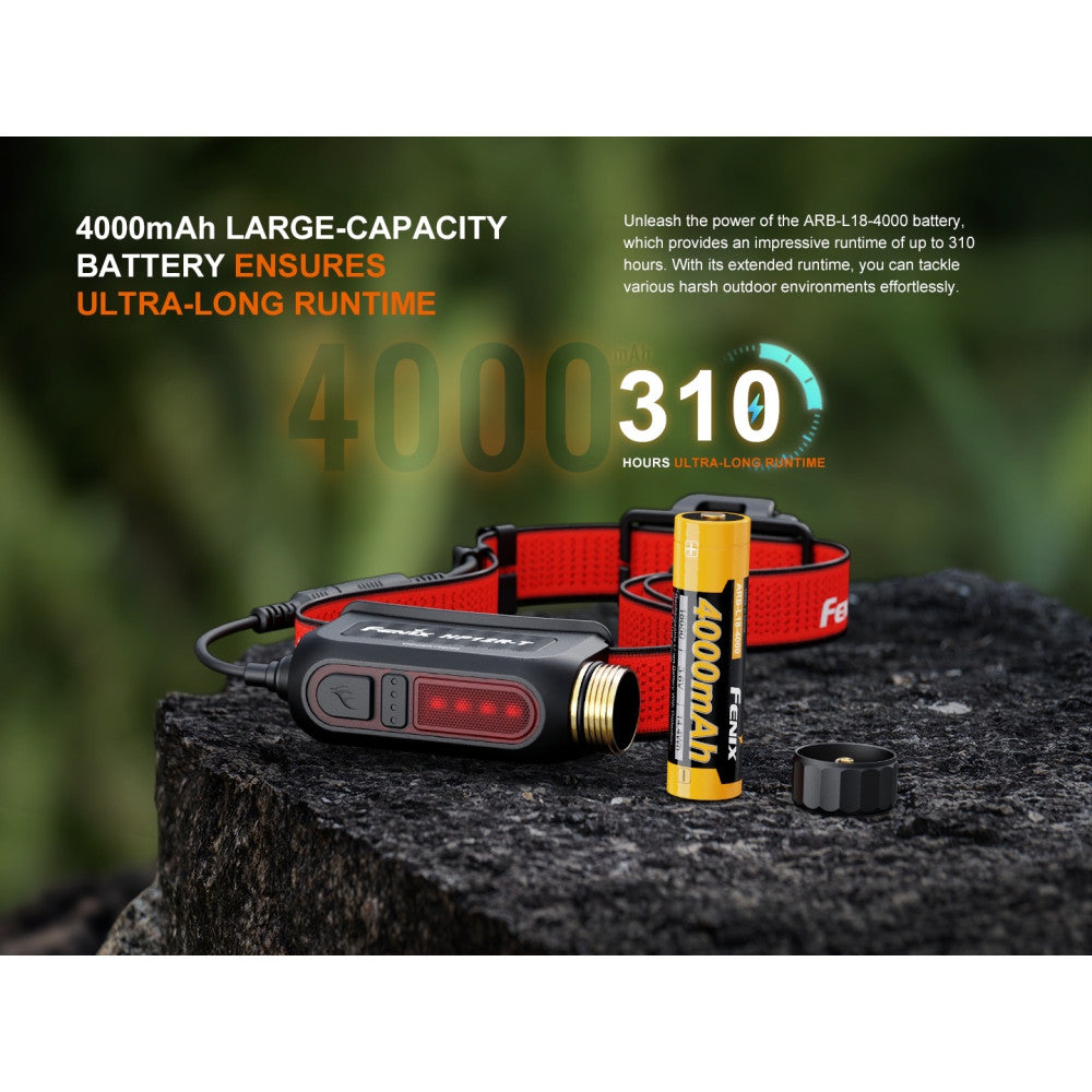 Fenix HP12R-T Beam Distance Separation-Style Headlamp Red - 1300 Lumens, 200 Metres