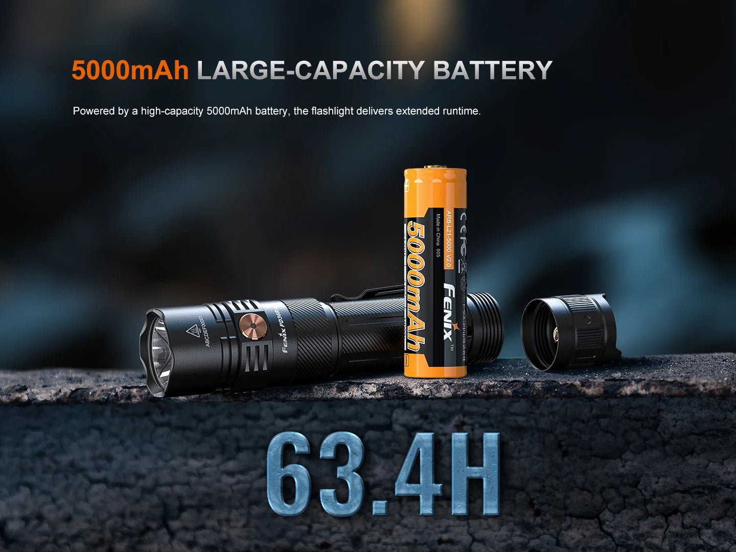 Fenix PD36R ACE 3000 Lumen USB-C Rechargeable Tactical Flashlight - 415 Metres