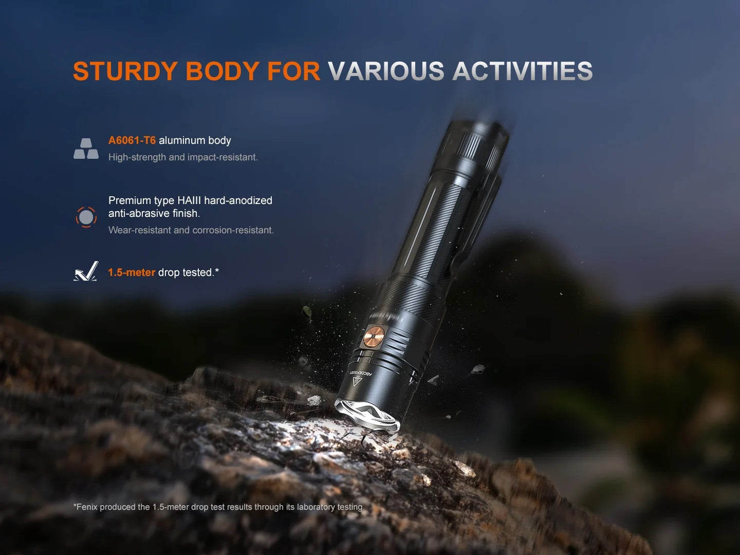 Fenix PD36R ACE 3000 Lumen USB-C Rechargeable Tactical Flashlight - 415 Metres