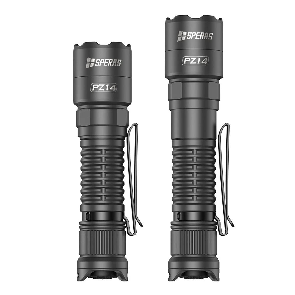 SPERAS PZ14 Zoomable EDC Tactical Hunting Outdoor Flashlight - 1000 Lumens, 440 Metres