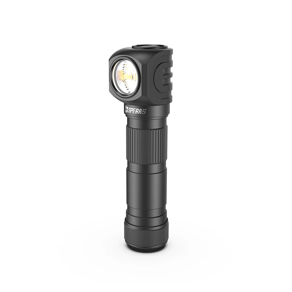 SPERAS SH18 Headlamp with Red and White Light - 2000 Lumens, 250 Metres