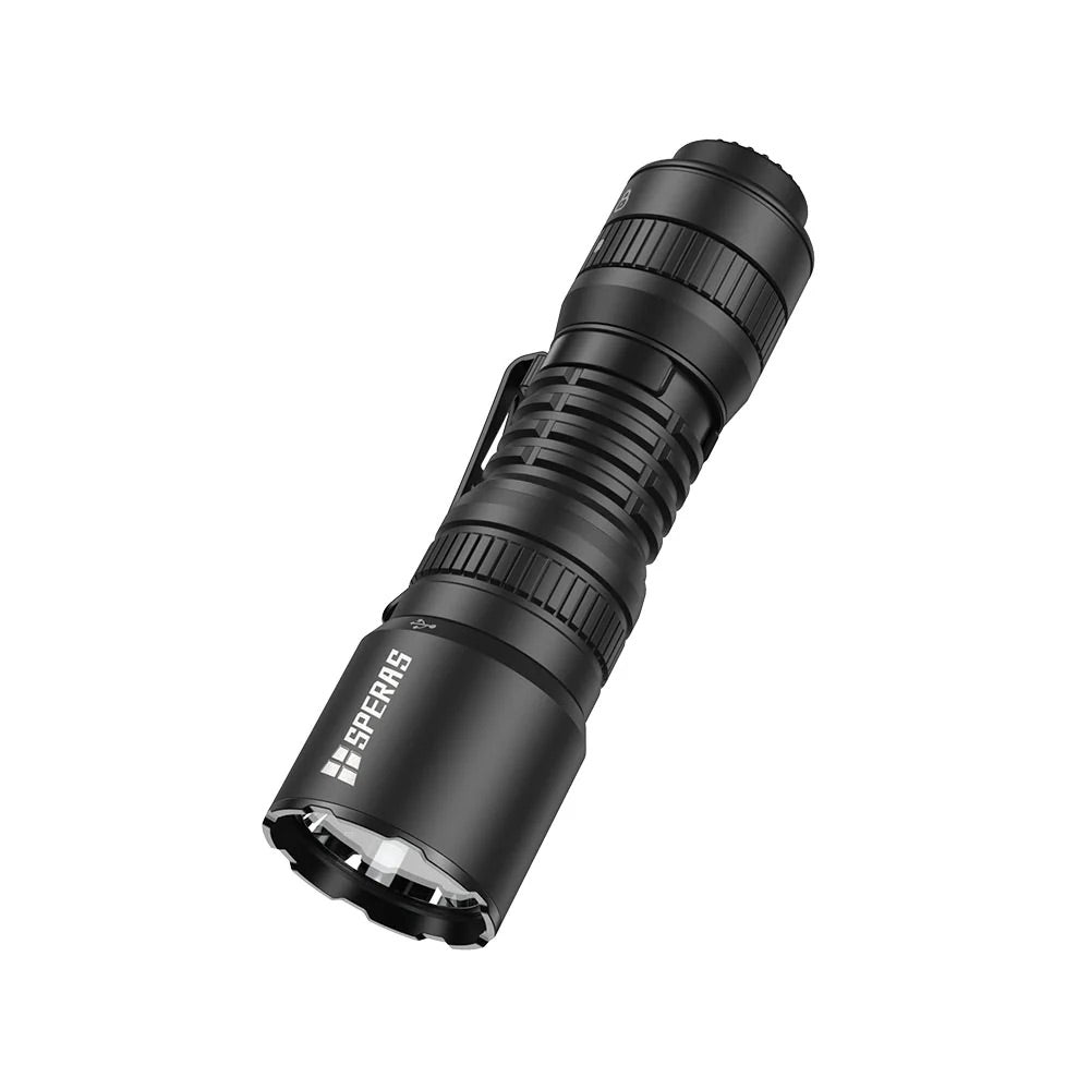SPERAS EST16 1600 Lumen Tactical Flashlight - Instant One-Step Strobe EDC Torch