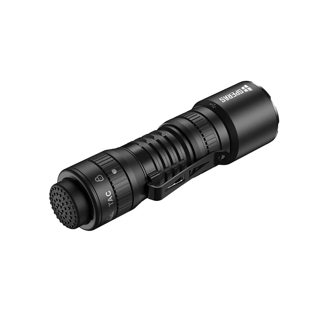SPERAS EST16 1600 Lumen Tactical Flashlight - Instant One-Step Strobe EDC Torch