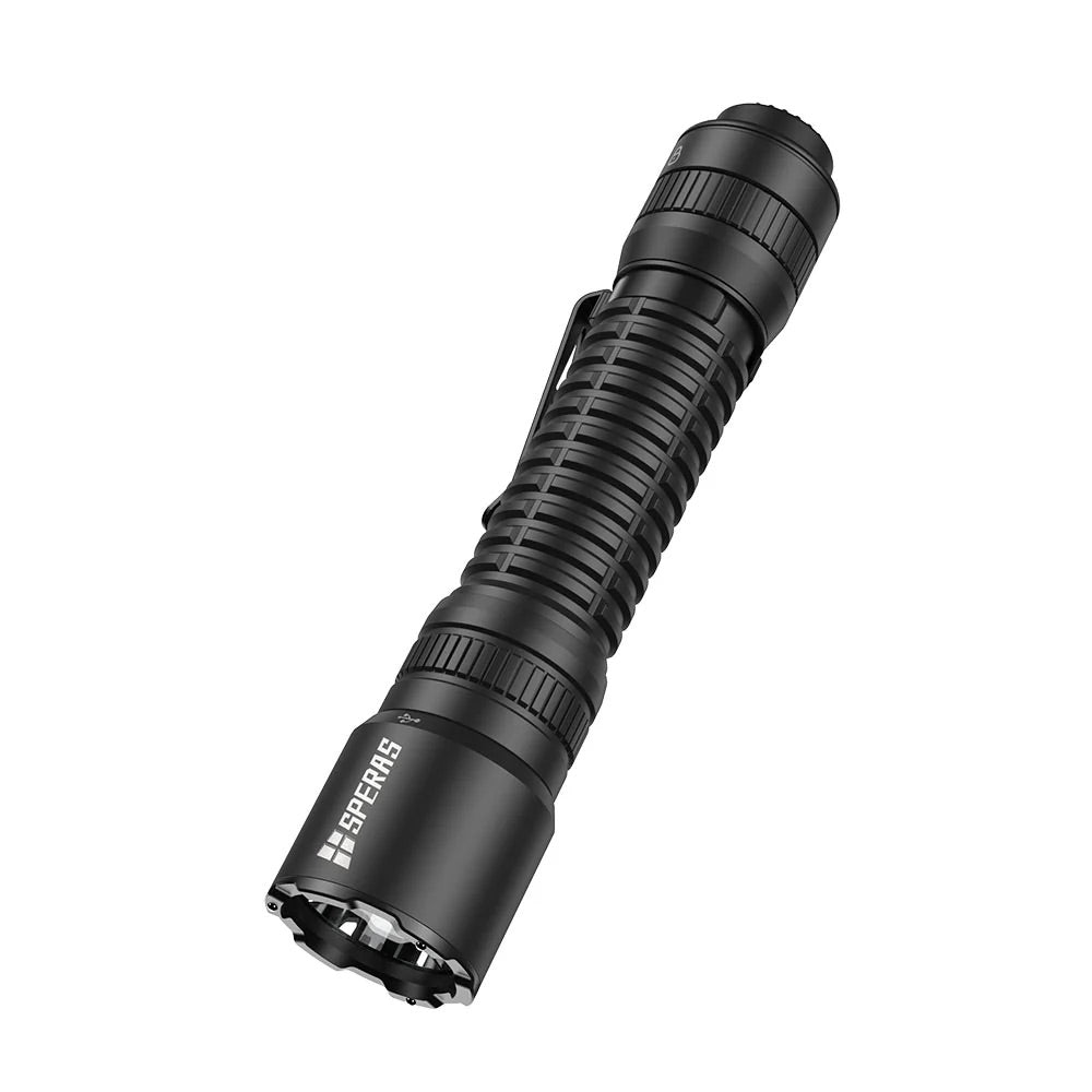 SPERAS EST30 2600 Lumen Tactical Flashlight - Instant One-Step Strobe Outdoor Torch