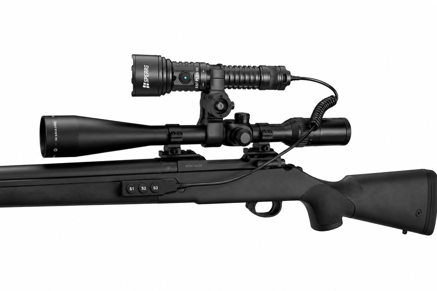 SPERAS EST Plus V3 USB-C Rechargeable Hunting Torch Kit - 3000 Lumens - 800m