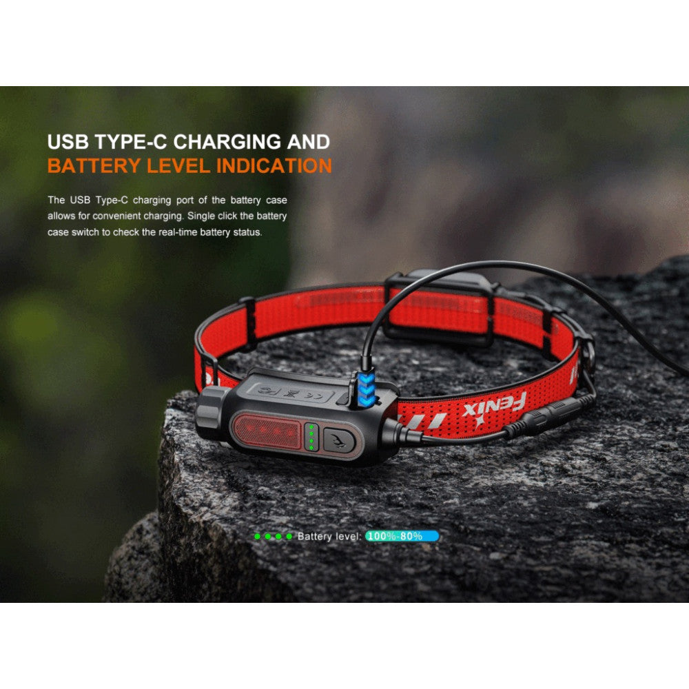 Fenix HP12R-T Beam Distance Separation-Style Headlamp Red - 1300 Lumens, 200 Metres