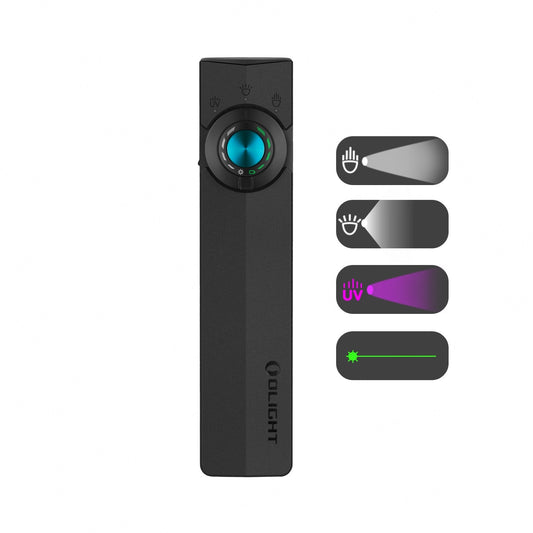 Olight ArkPro – Flat Unibody EDC Torch with Multi-Light Sources, Matte Black - 1500 Lumens, 205 Metres