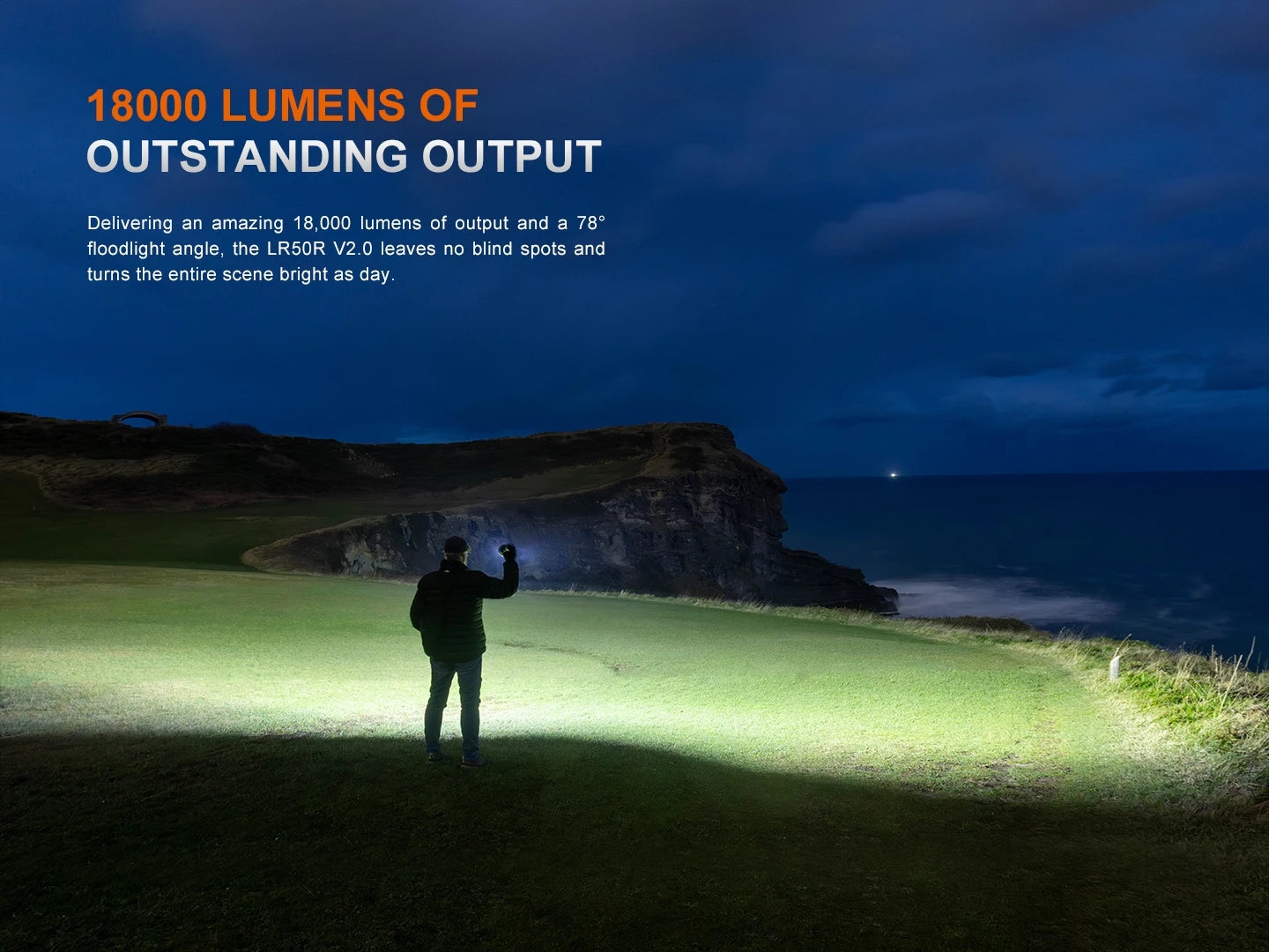Fenix LR50R V2.0 18,000 Lumen Spot and Flood Searchlight with Red and UV