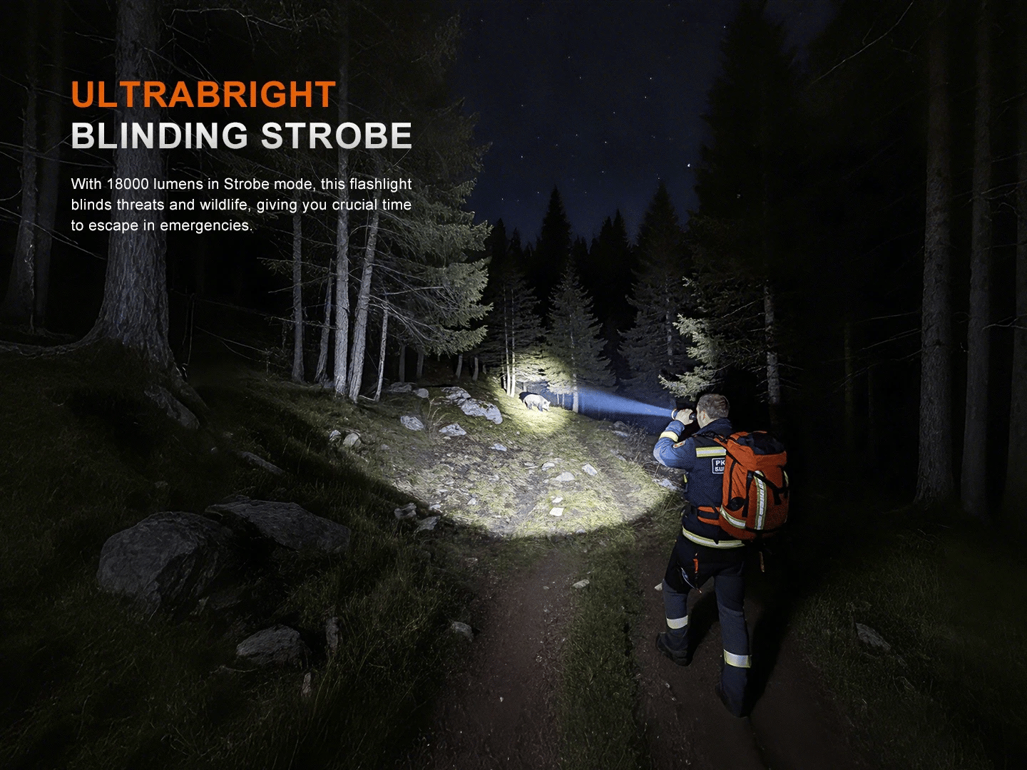 Fenix LR50R V2.0 18,000 Lumen Spot and Flood Searchlight with Red and UV
