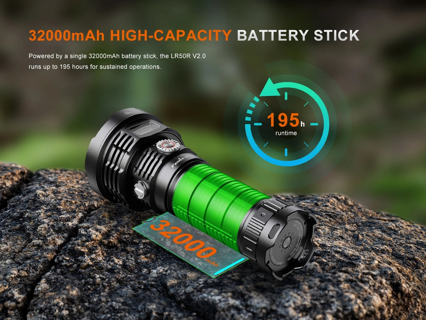 Fenix LR50R V2.0 18,000 Lumen Spot and Flood Searchlight with Red and UV