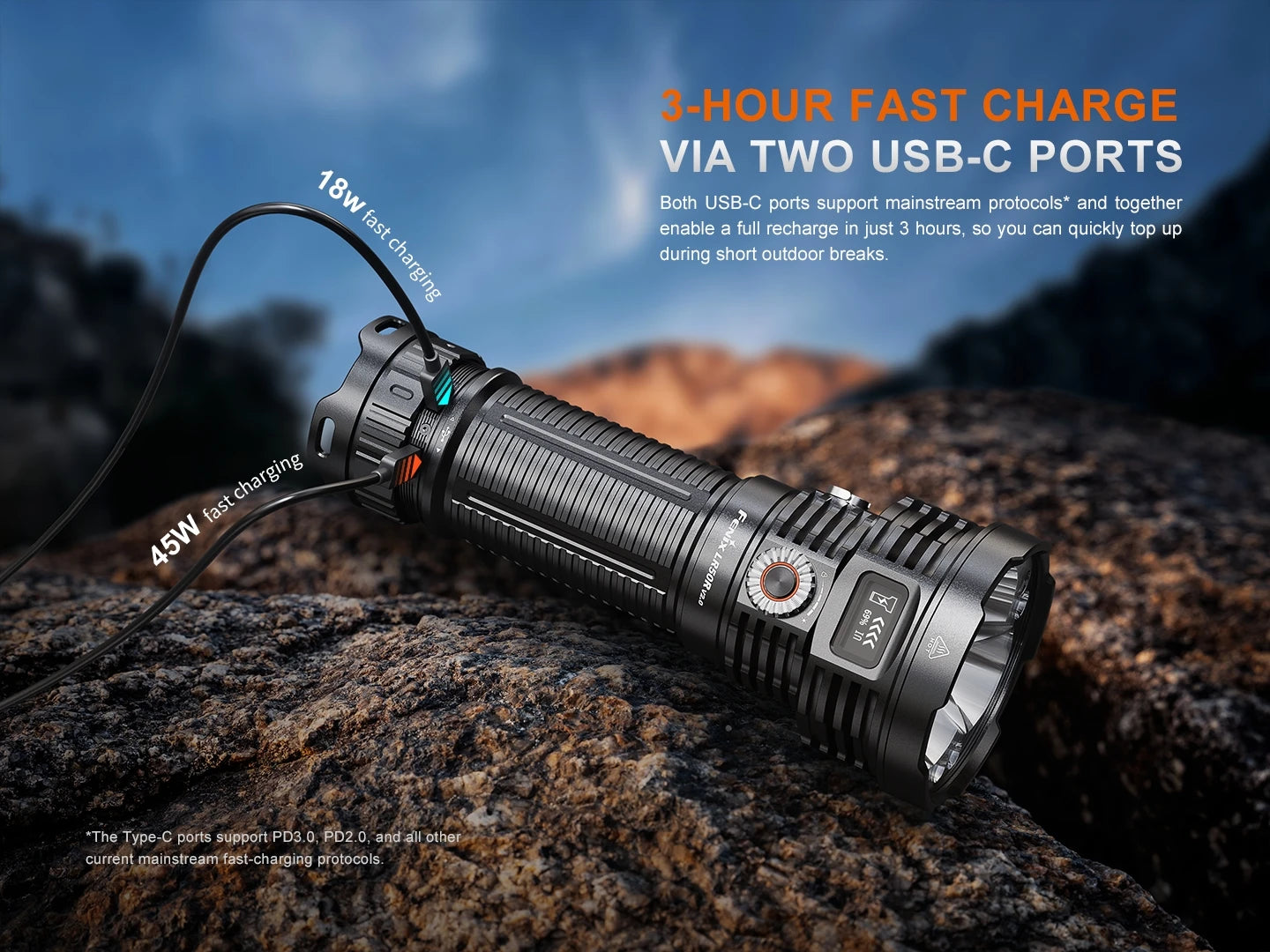 Fenix LR50R V2.0 18,000 Lumen Spot and Flood Searchlight with Red and UV