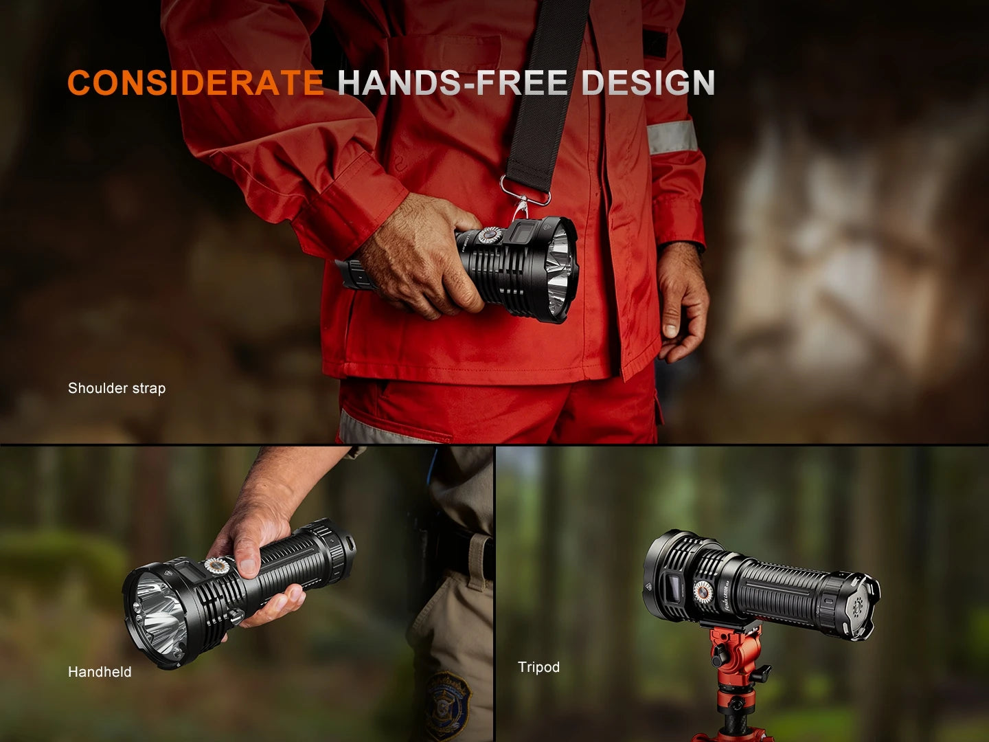 Fenix LR50R V2.0 18,000 Lumen Spot and Flood Searchlight with Red and UV