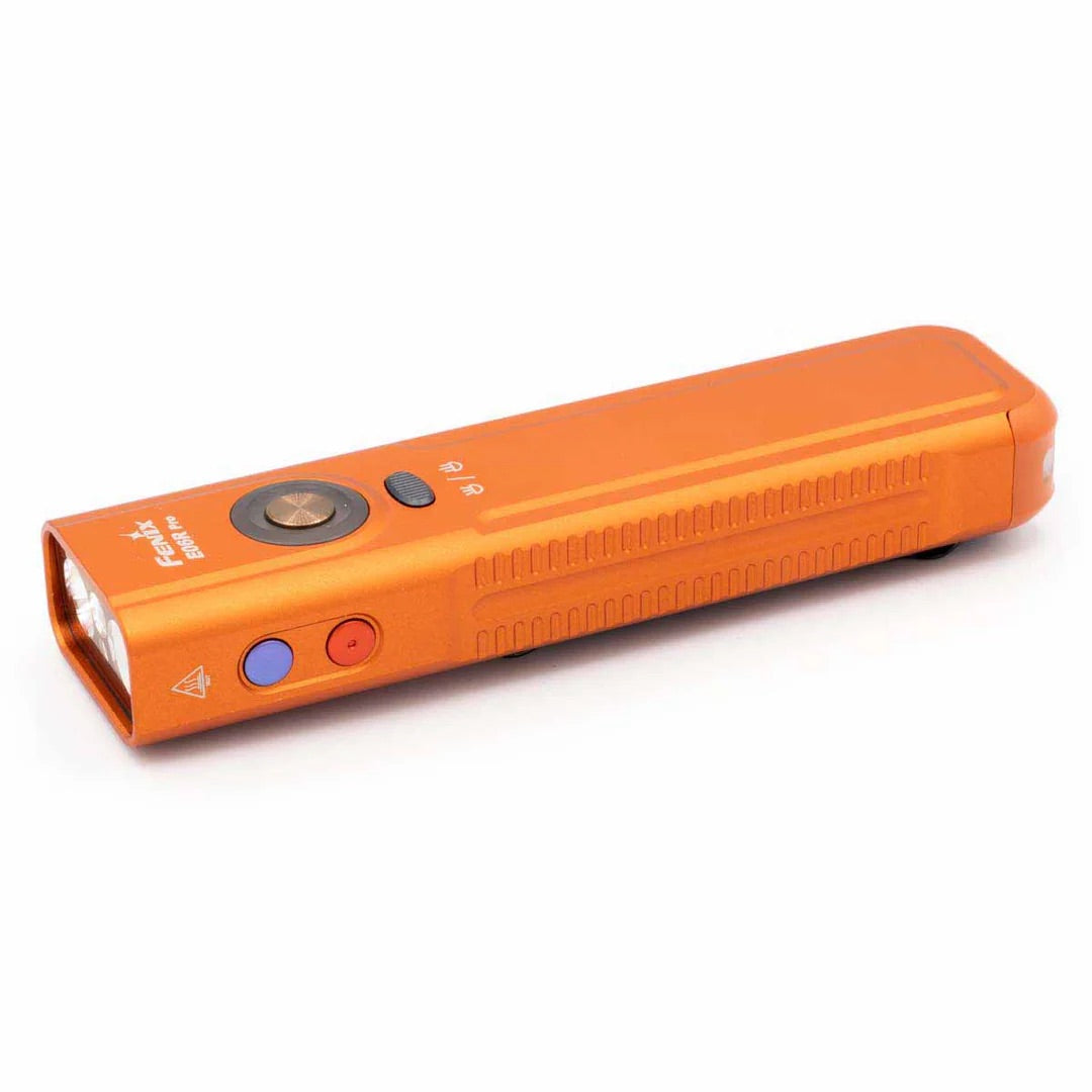 Fenix E06R Pro Flat Flashlight with UV & Red Laser Modes - 1600 Lumens, 160 Metres (Orange)