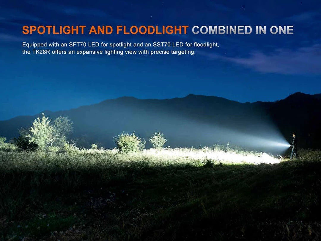 Fenix TK28R Rechargeable Flashlight with Red Mode - 6500 Lumens, 400 Metres