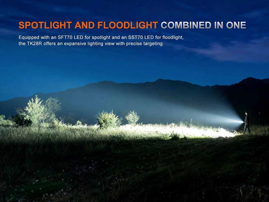 Fenix TK28R Rechargeable Flashlight with Red Mode - 6500 Lumens, 400 Metres
