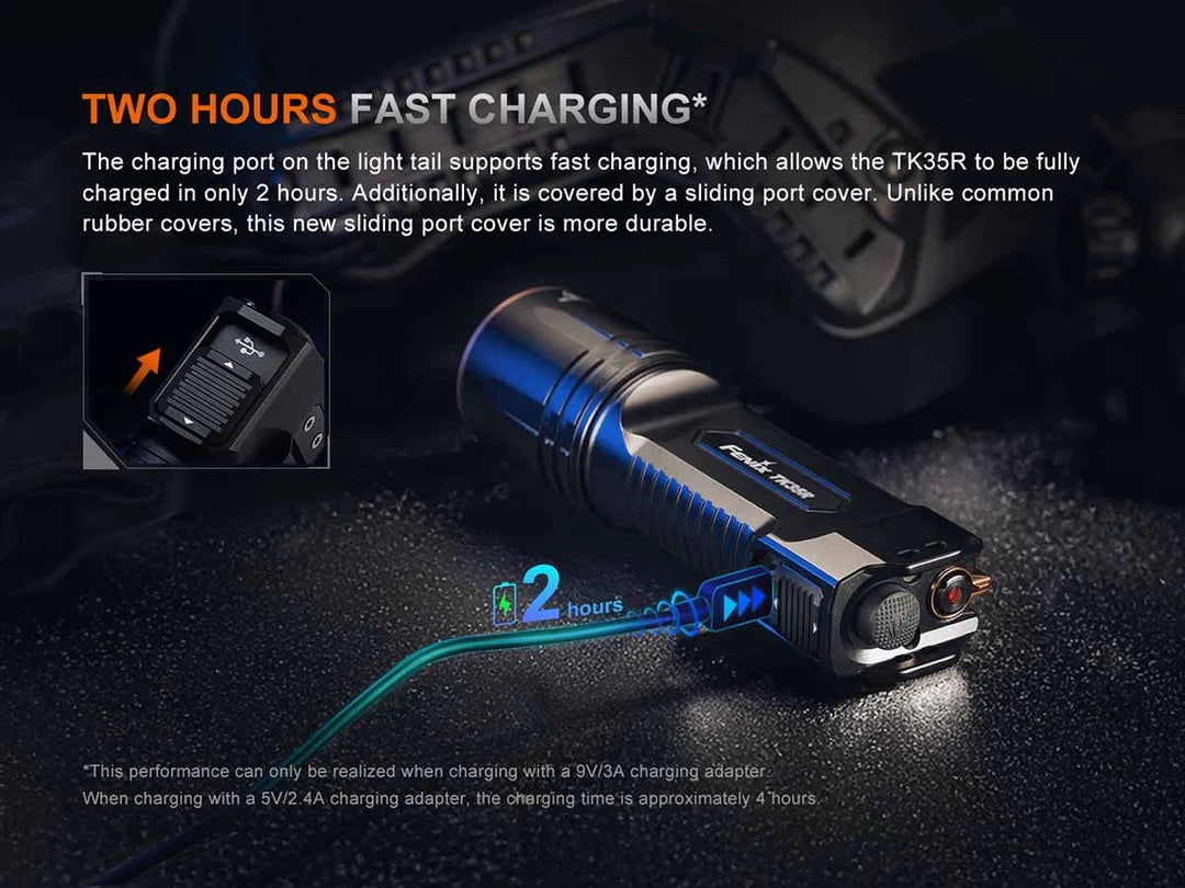Fenix TK35R Rechargeable Flashlight with Red Mode - 5800 Lumens, 610 Metres