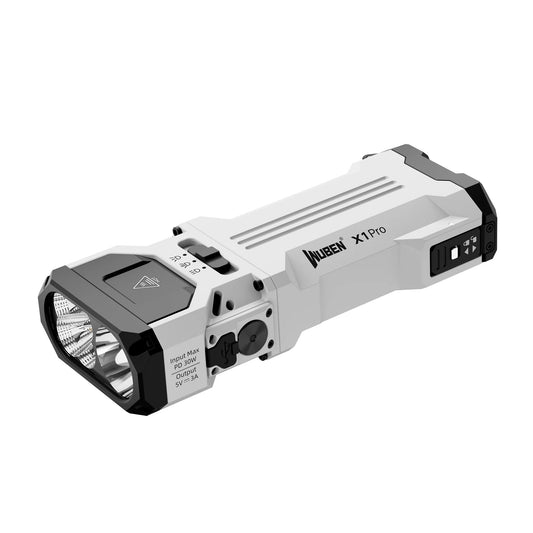 Wuben X1 Pro 12,300 Lumens Rechargeable Power Bank EDC Flashlight (White)