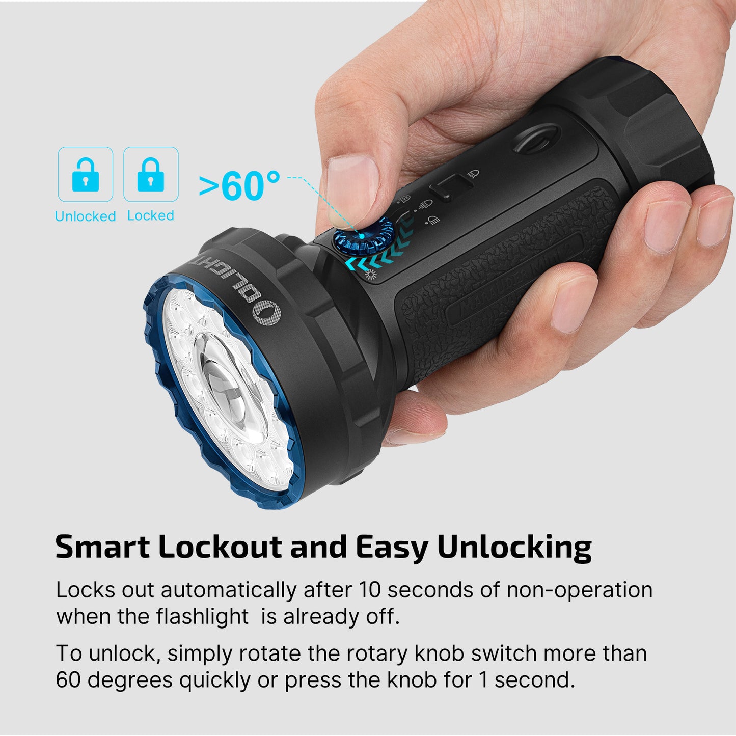 Olight Marauder Mini 2 Rechargeable High-Power Torch, Flood & Spot - 10,000 Lumens