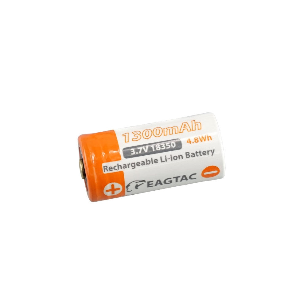 EagleTac 18350 1300mAh 3.7V Protected Li-ion Battery (10A discharge)