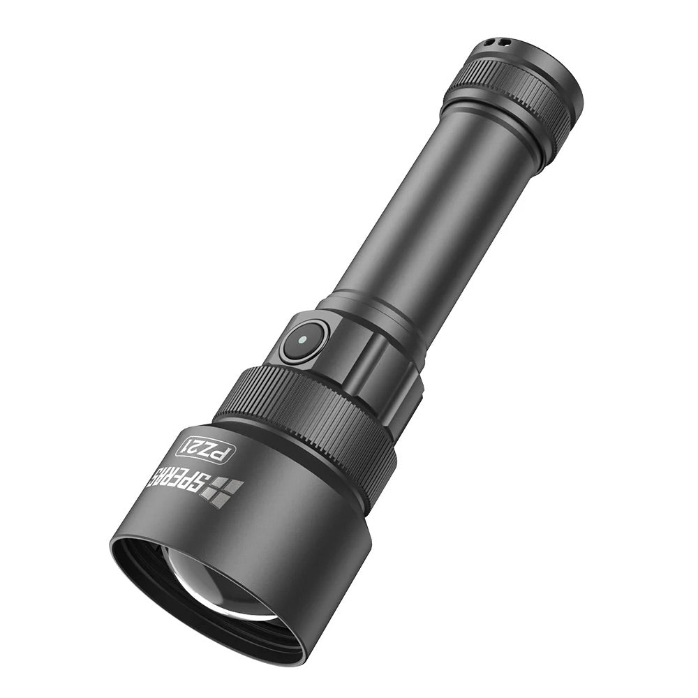 SPERAS PZ21 2700 Lumen Long Range Hunting Flashlight – 900m Tactical Zoom Torch