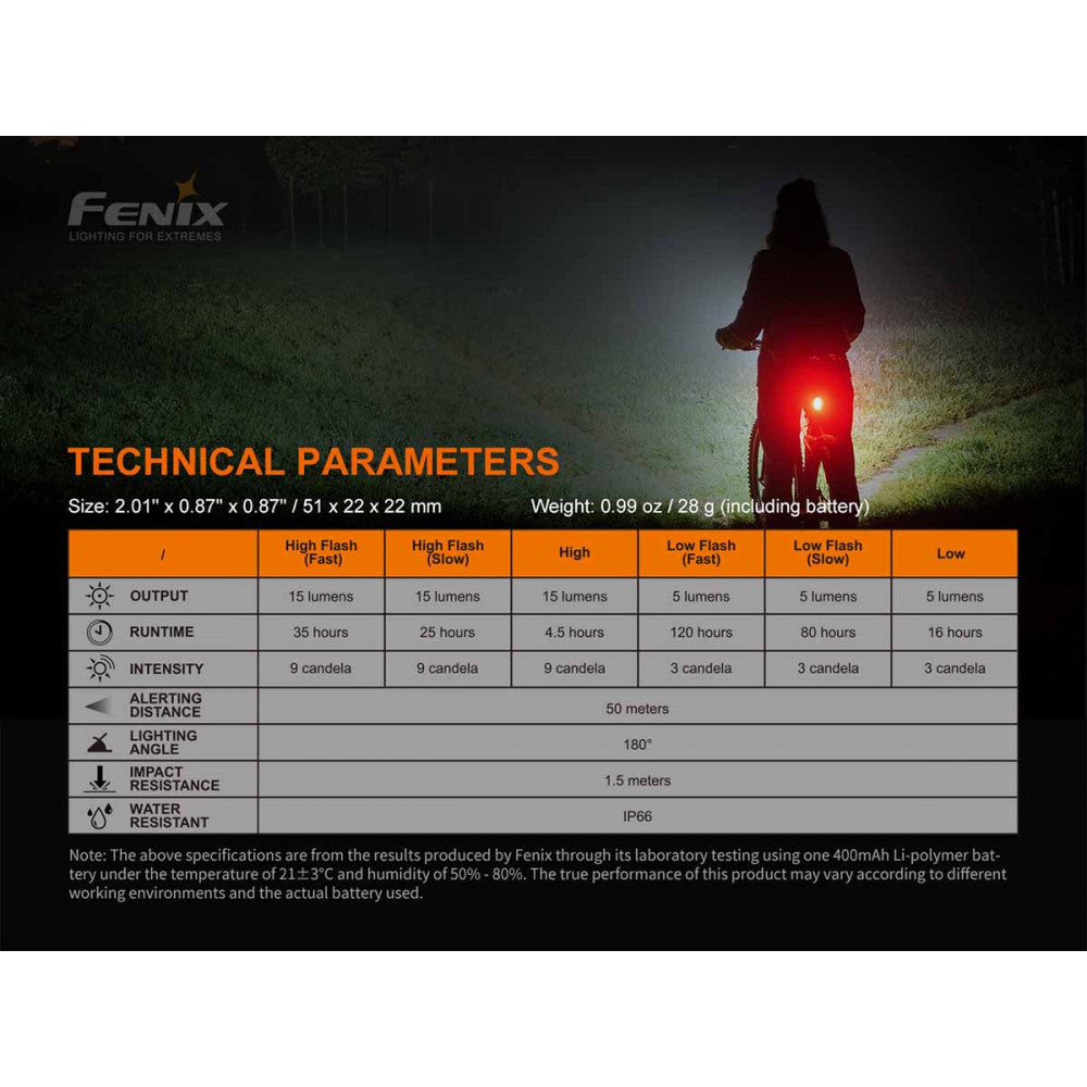Fenix BC26R Rechargeable Bicycle Light - 1600 Lumens + FREE BC05R V2.0 Tail Light