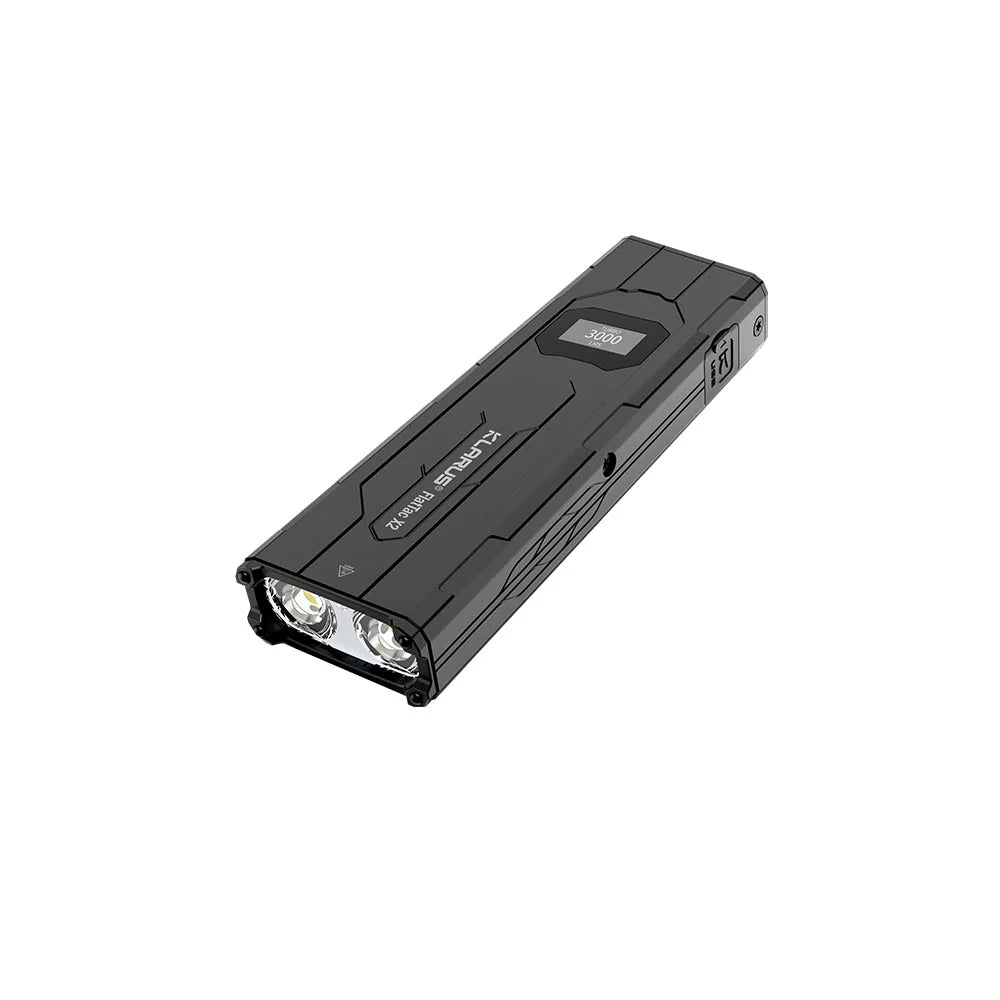 Klarus FlatTac X2 Ultra-Thin Palm-Sized Tactical Flashlight - 3000 Lumens, 170 Metres