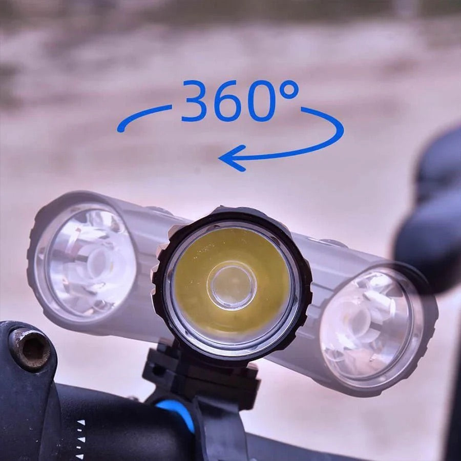 Wuben B2 Rechargeable Bike Light - 1300 Lumens, with Bonus Tail Light (Blue)